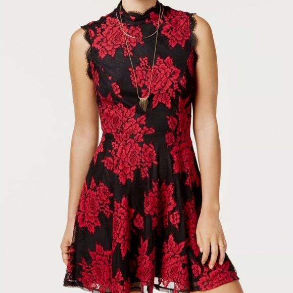 City Studio Dresses & Skirts - CITY STUDIO Womens Black Sleeveless Short Fit + Fl